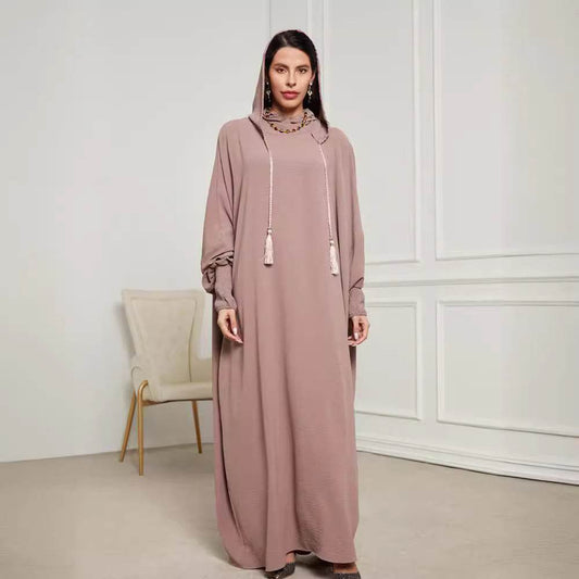 Caped headscarf long dress - Price Value Store