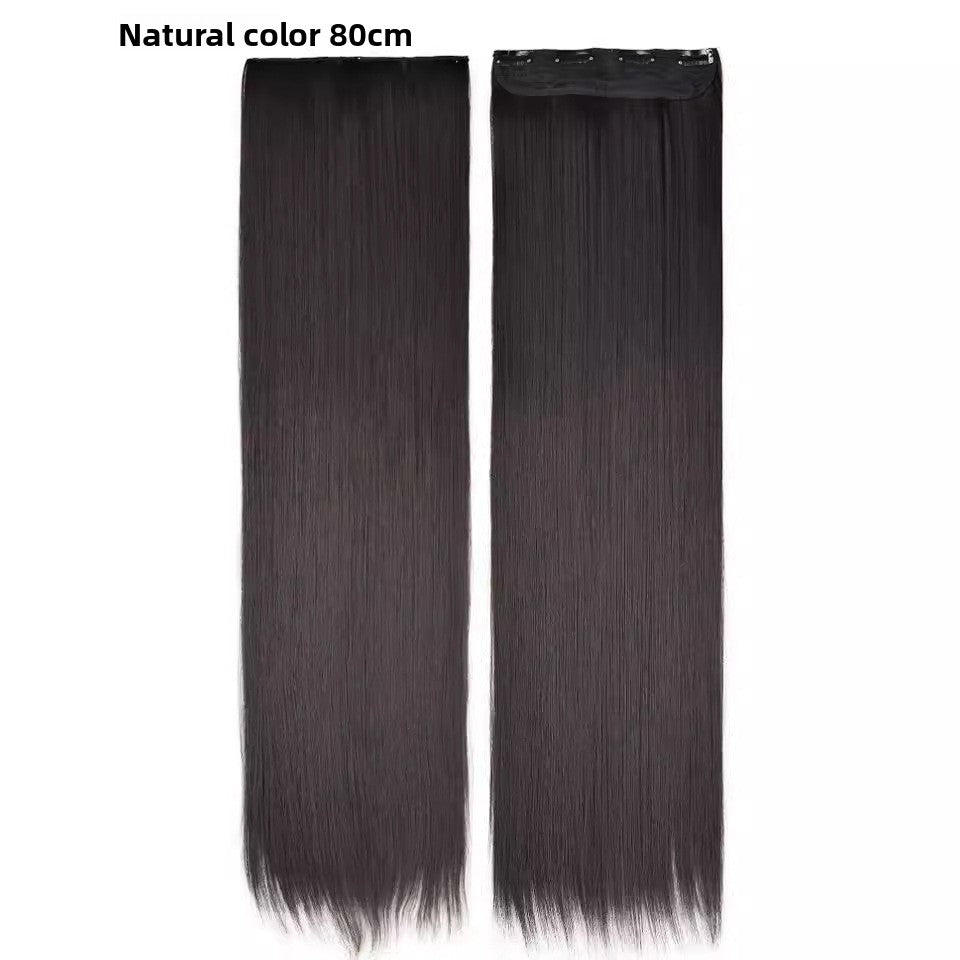Four-clip extended and weighted wig extension pieces