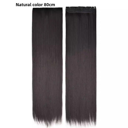 Four-clip extended and weighted wig extension pieces