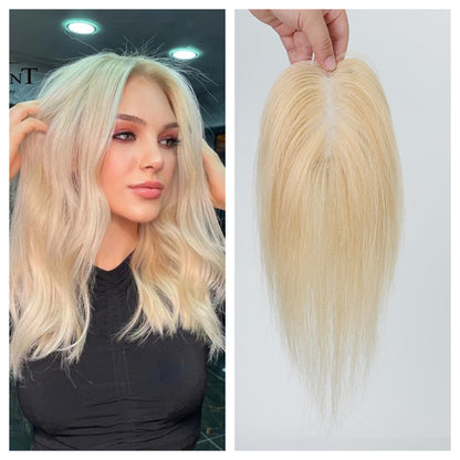 A golden wig with bangs for women