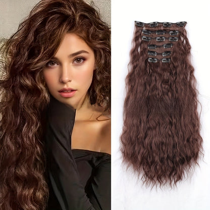 Small roll clip hair extension wig