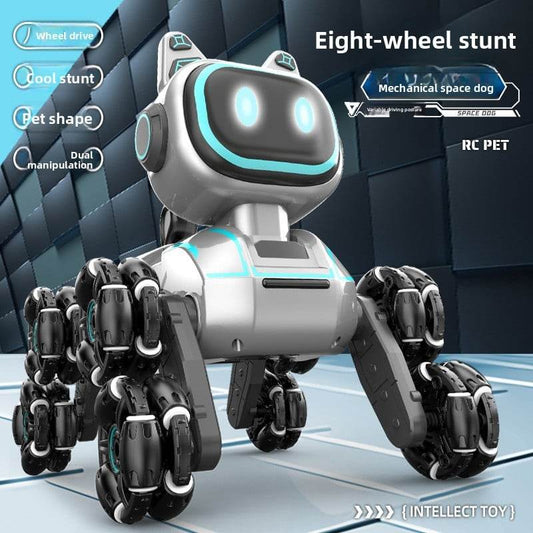 Remote-controlled eight-wheel stunt robot dog - Price Value Store
