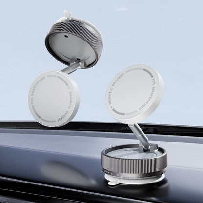 Car metal mobile phone bracket 2025 new suction cup vacuum adsorption car special navigation magnetic suction fixing bracket - Price Value Store