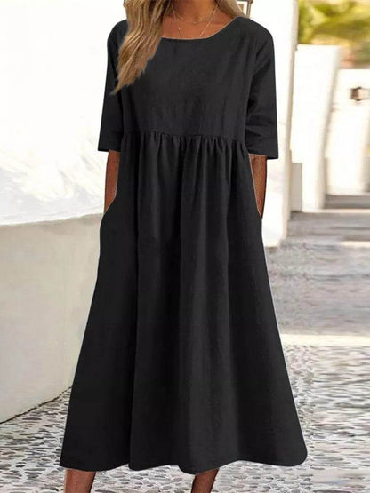 Loose round-neck dress - Price Value Store
