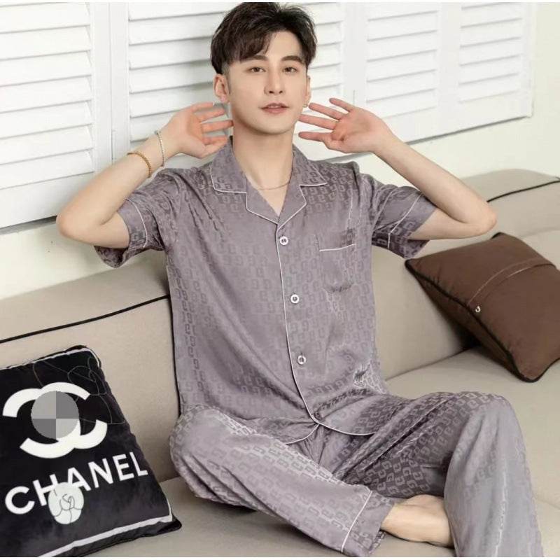 Sleepwear man's pure silk loose style - Price Value Store