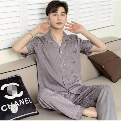 Sleepwear man's pure silk loose style - Price Value Store