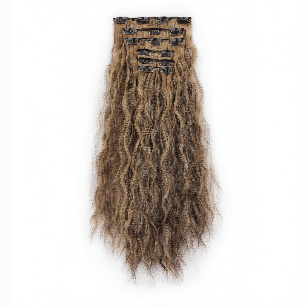 Small roll clip hair extension wig