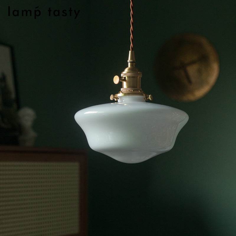 Retro milk-white glass pendant lamp - Price Value Store