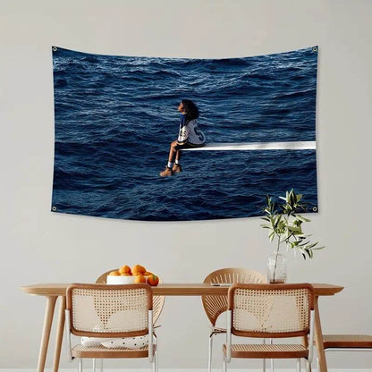 Cross-border exclusive for ins Nordic style hanging cloth custom bedside layout background cloth wall cloth bedroom living room tapestry custom - Price Value Store