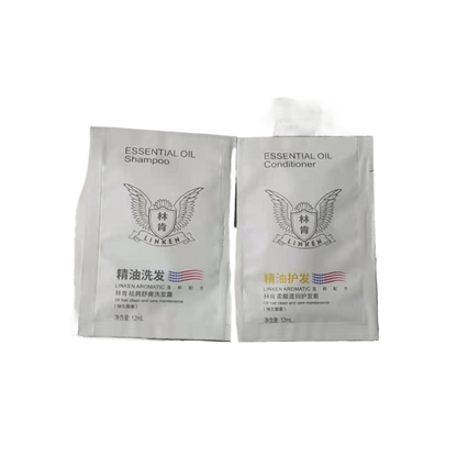 Bagged shampoo and conditioner