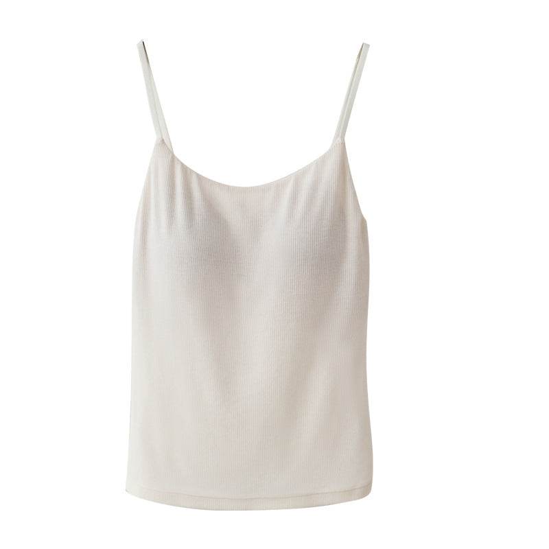 Mulberry Silk Built-in Bra Sling Vest ? Breathable & Lightweight - Price Value Store