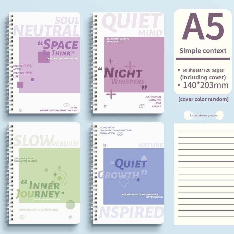 Cute Animal Coil Notebook with Hard Cover - A5/B5, 60 Sheetsd - Price Value Store