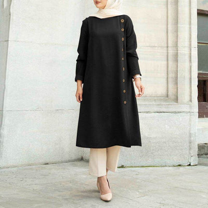 Long-sleeved shirt dress - Price Value Store