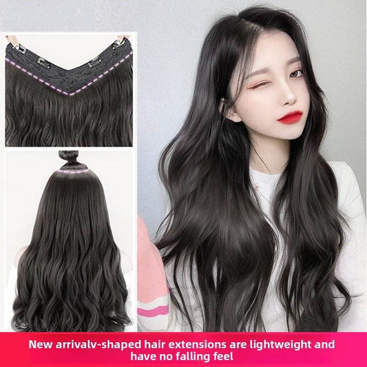 V-Shaped Fluffy Synthetic Hair Wig ? Straight/Curly (50cm/60cm) - Price Value Store