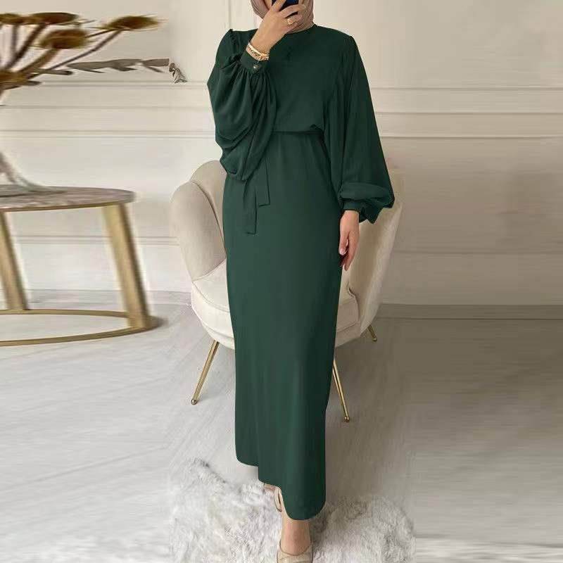 A tight-fitting, low-cut, long-sleeved dress - Price Value Store