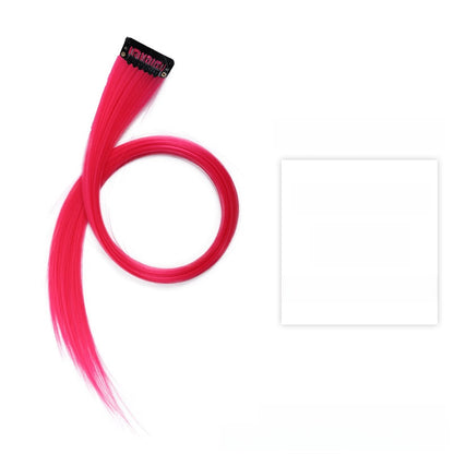 Colorful Hair Extension Piece High Temperature Silk