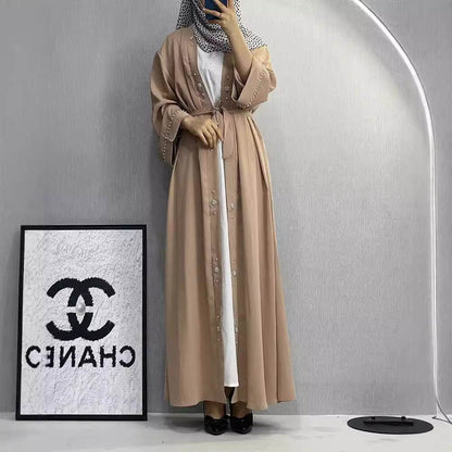 Elegant Beaded Tie Cardigan Robe for Women - Price Value Store