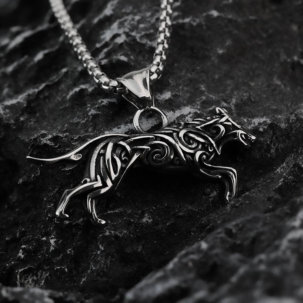 Men's titanium and steel pendant - Price Value Store