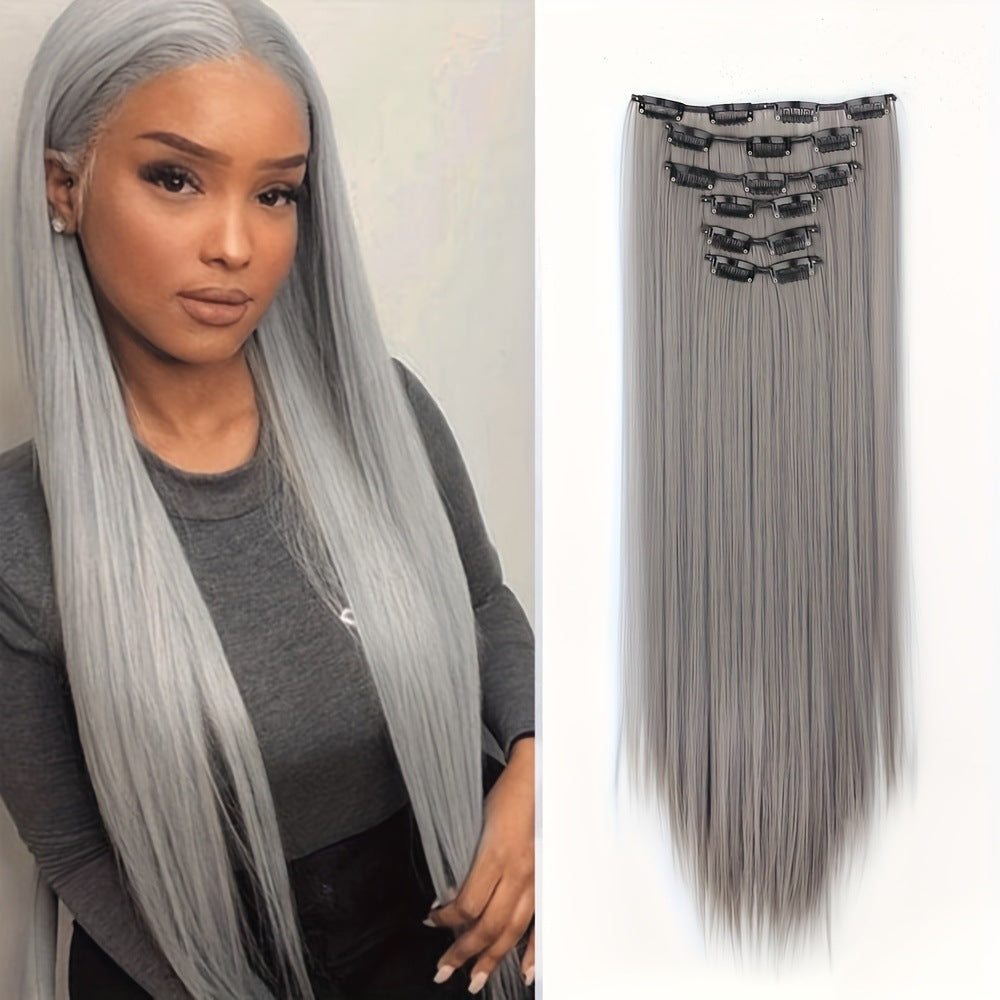 Fashion long straight hair wig piece