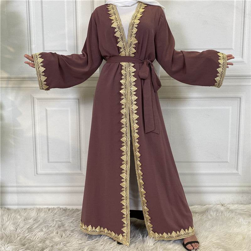Middle Eastern Muslim Fashion Embroidered Abaya - Price Value Store
