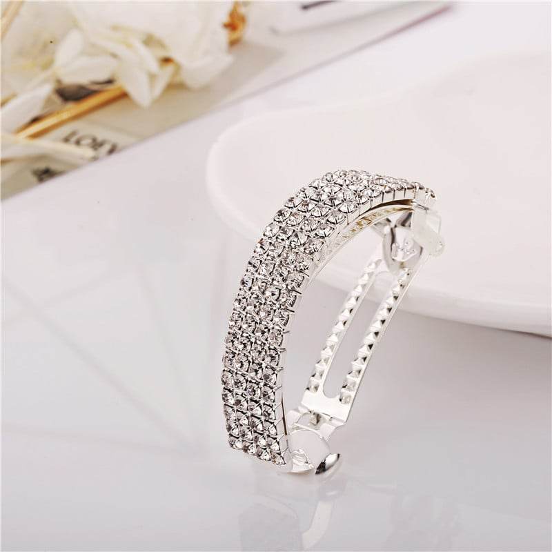 Diamond-encrusted hairpin at the back of the head for a stylish look - Price Value Store