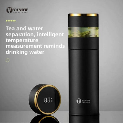 Smart Temperature Display Vacuum Insulated Cup with Tea Strainer - Price Value Store
