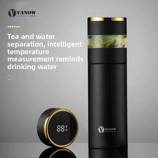 Smart Temperature Display Vacuum Insulated Cup with Tea Strainer - Price Value Store