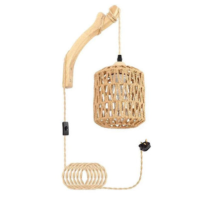 Bamboo woven bedside wall lamp - Price Value Store