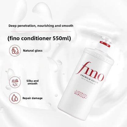 Shampoo makes hair smooth and reduces frizz.