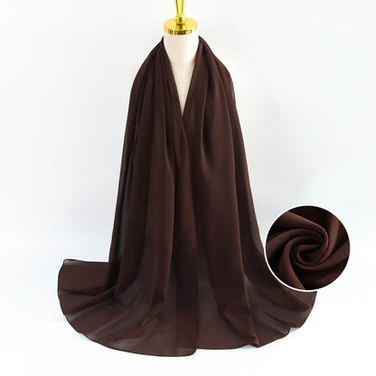 Elegant Pearl Chiffon Scarf for Women - Price Value Store