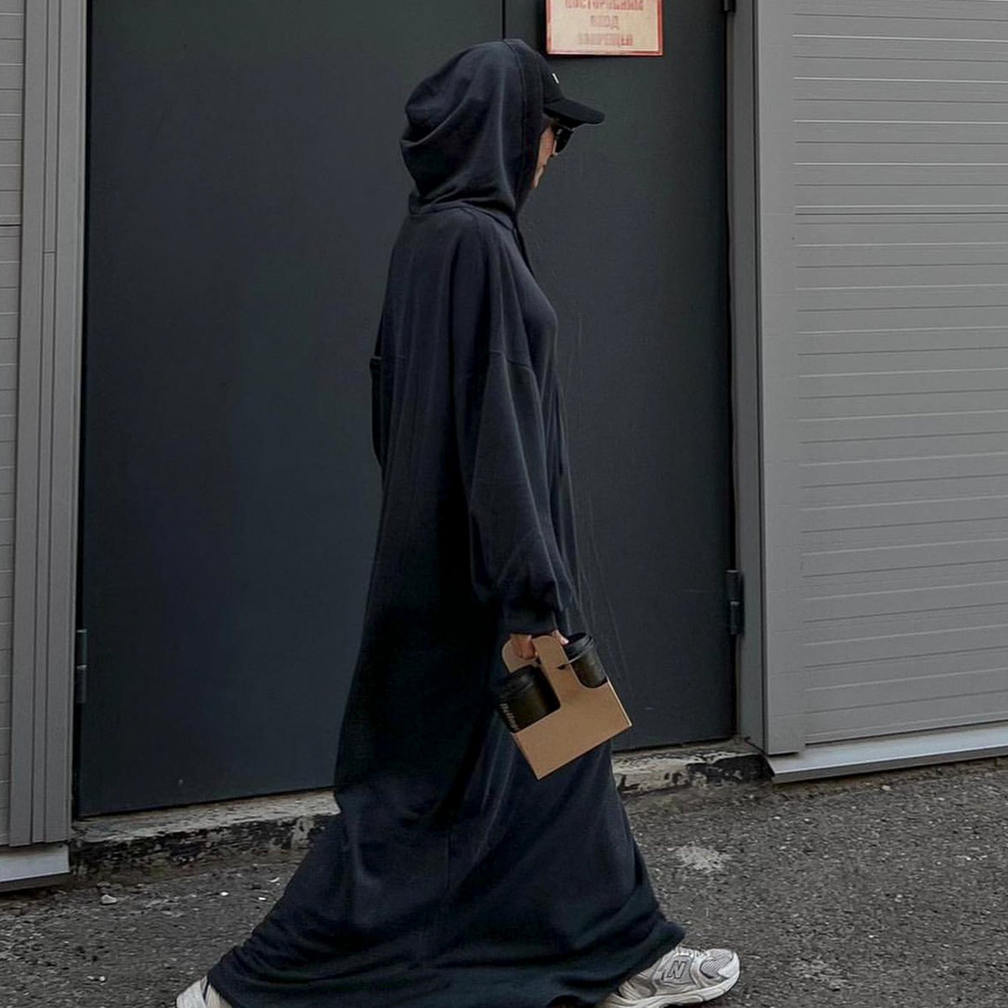 Solid Color Hoodie dress