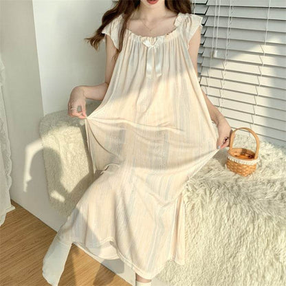 Plus-size ice silk nightgown - Price Value Store