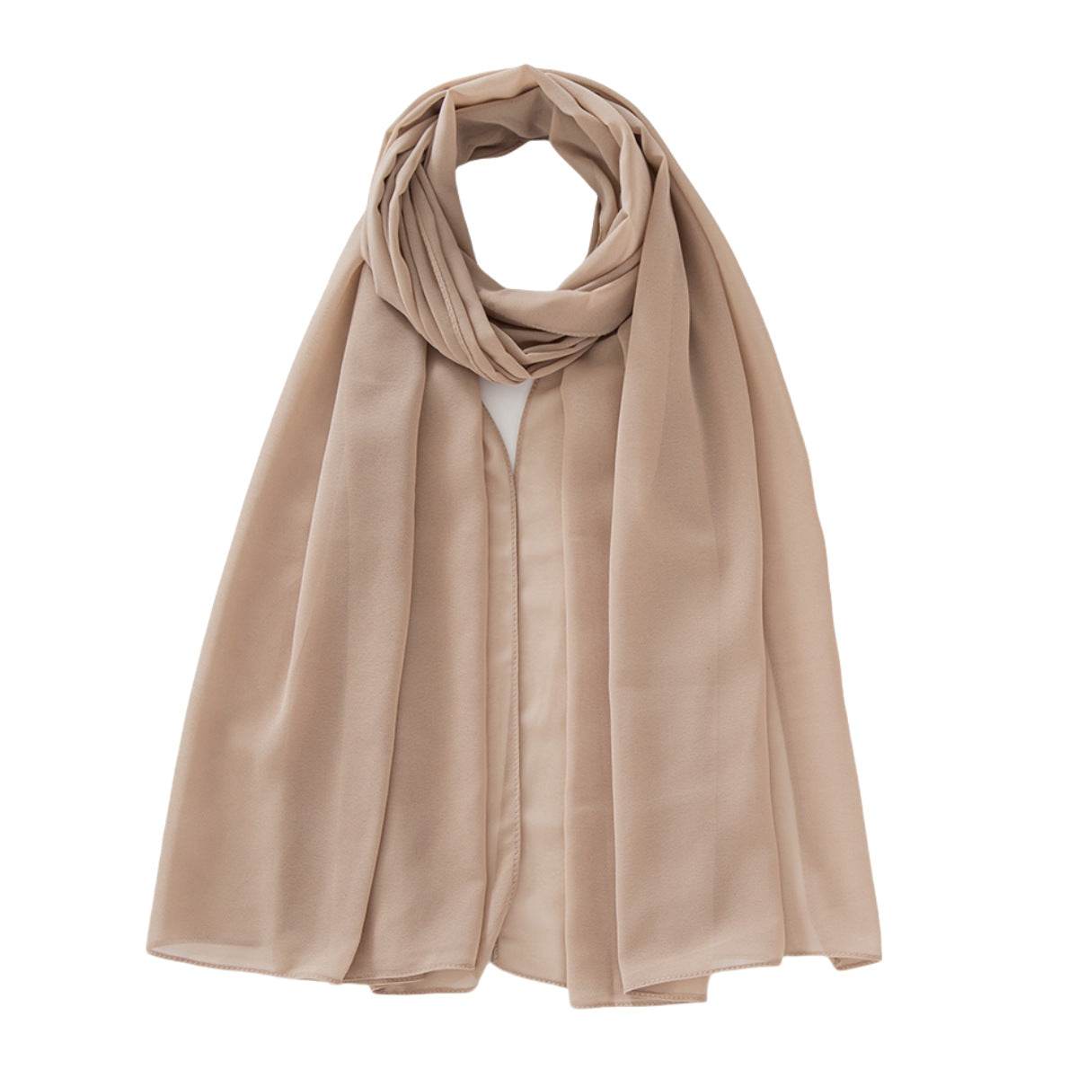 Monochrome Pearl Chiffon Bubble Scarf - Price Value Store