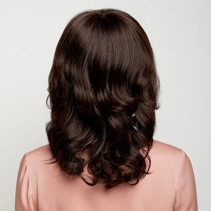 Large wavy wig for middle-aged and elderly women