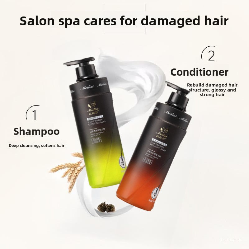 Anti-dandruff and oil-control shampoo protein hair straightening mask