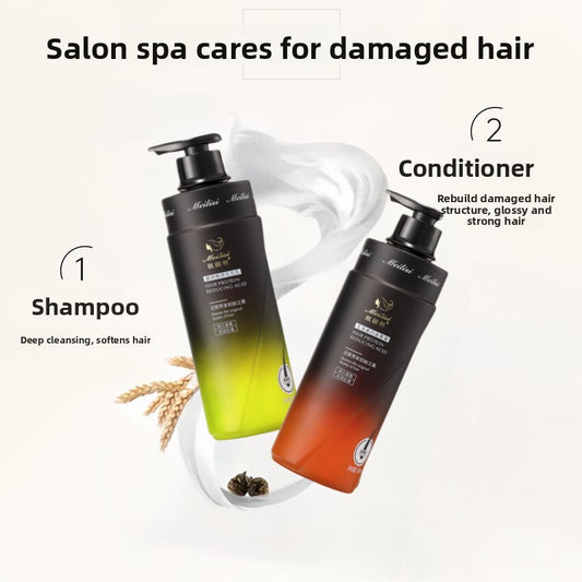 Anti-dandruff and oil-control shampoo protein hair straightening mask