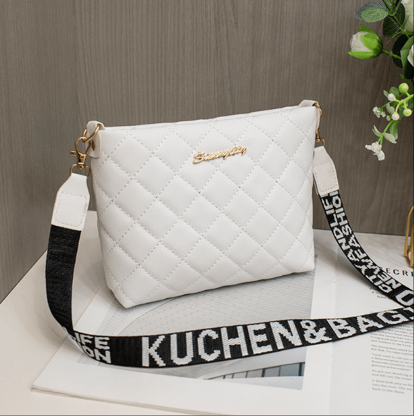 Diamond plaid bucket bag 2025 new ladies bag high texture design women's bag Korean style shoulder bag - Price Value Store