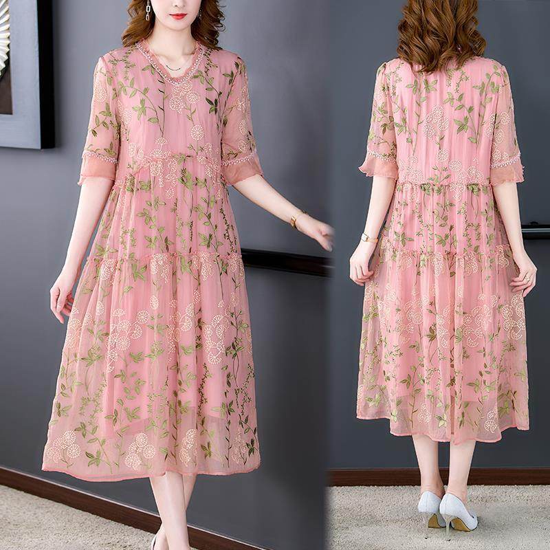 Mulberry silk cover-up dress - Price Value Store