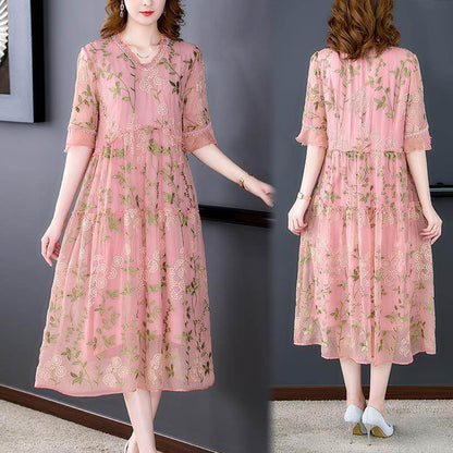 Mulberry silk cover-up dress - Price Value Store