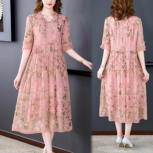 Mulberry silk cover-up dress - Price Value Store