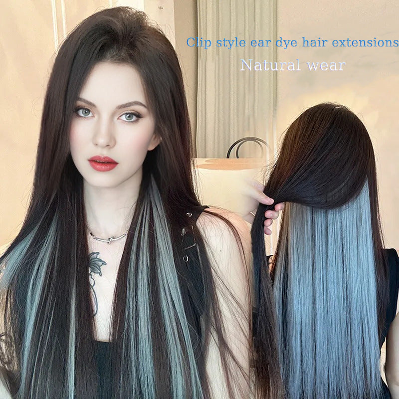 Colorful ear-hanging hair extensions