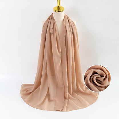 Elegant Pearl Chiffon Scarf for Women - Price Value Store