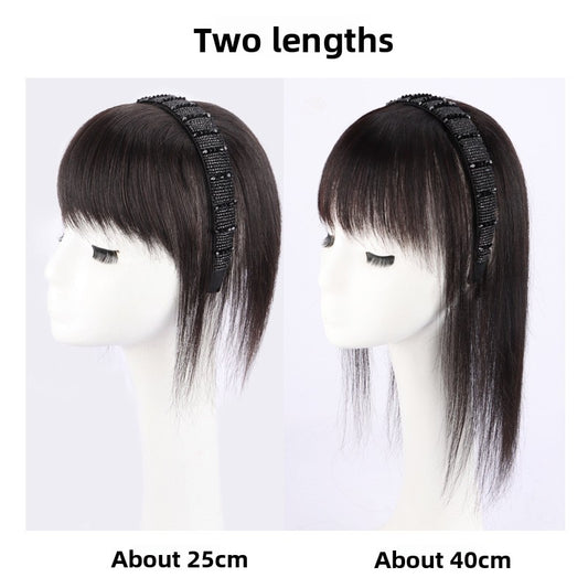 Real hair wig hair band bangs one