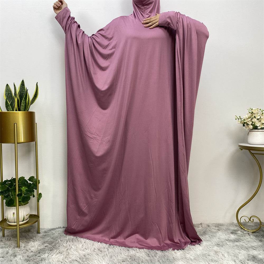 Solid-color batwing robe - Price Value Store