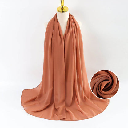 Elegant Pearl Chiffon Scarf for Women - Price Value Store