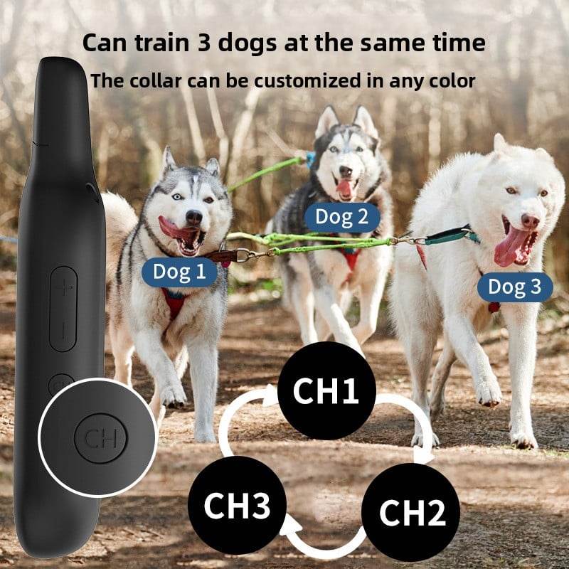 Pet training remote control dog trainer collar electric shock waterproof dog trainer bark stopper training supplies - Price Value Store