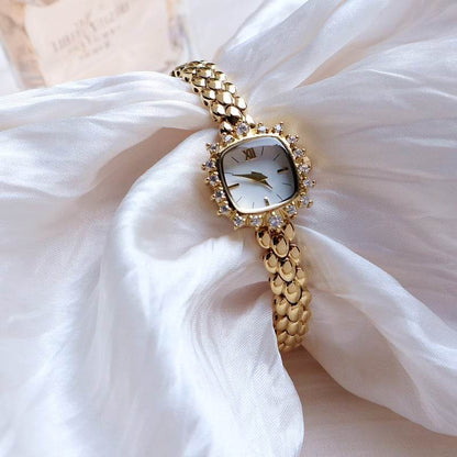 Fashionable fine-chain quartz square watch for ladies - Price Value Store