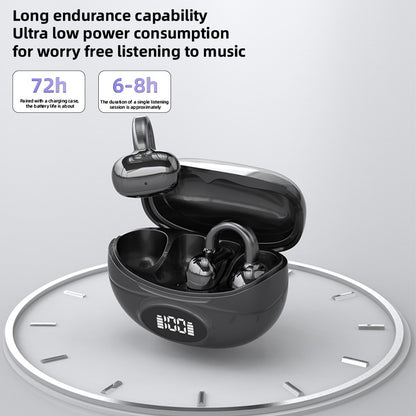 Wireless Bluetooth Ear Clip Headphones with Digital Display