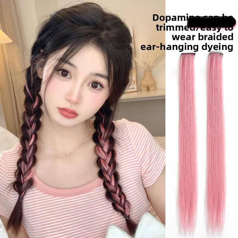 Wig pieces are dyed and dyed in various lengths