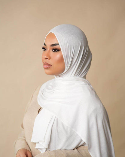 Solid-color lustrous cotton scarf for women - Price Value Store